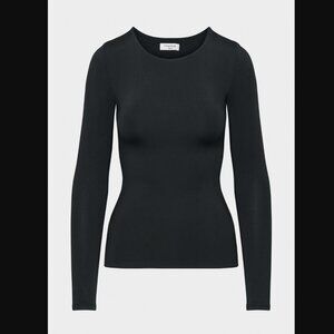 Aritzia Babaton Contour Crew Hip Longsleeve in XS Black